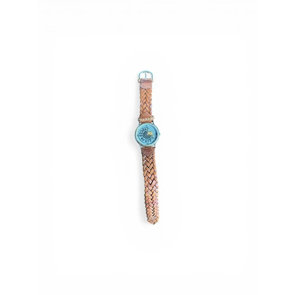 Vintage Disney The Lion King Timex Watch Circle of Life Braided Leather Strap